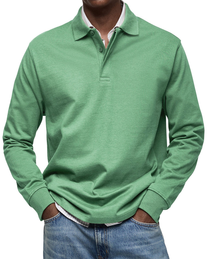 Elias™ | Essential Langarm-Poloshirt