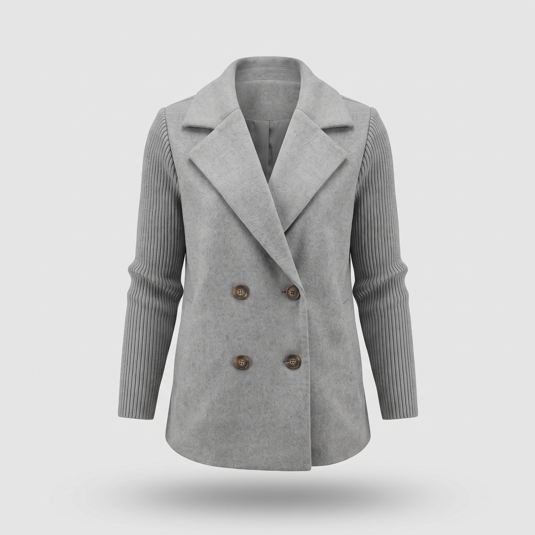 BRIANNA | Blazerjacke mit Strickärmeln und Knopfverschluss