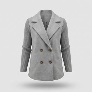 BRIANNA | Blazerjacke mit Strickärmeln und Knopfverschluss