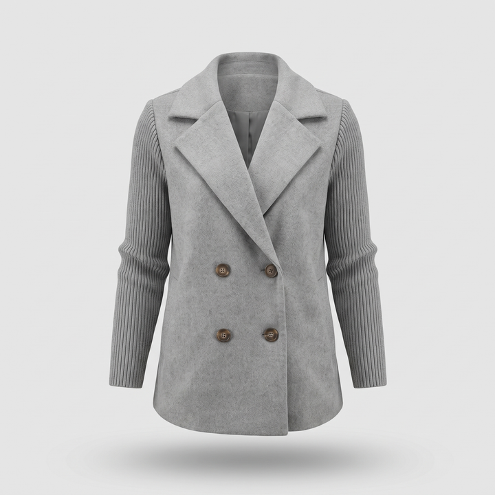 BRIANNA | Blazerjacke mit Strickärmeln und Knopfverschluss