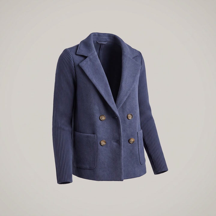 BRIANNA | Blazerjacke mit Strickärmeln und Knopfverschluss