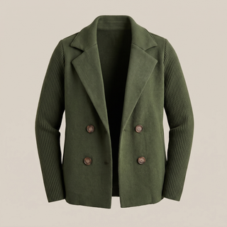 BRIANNA | Blazerjacke mit Strickärmeln und Knopfverschluss