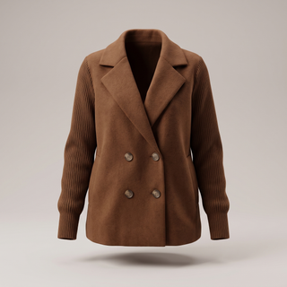 BRIANNA | Blazerjacke mit Strickärmeln und Knopfverschluss