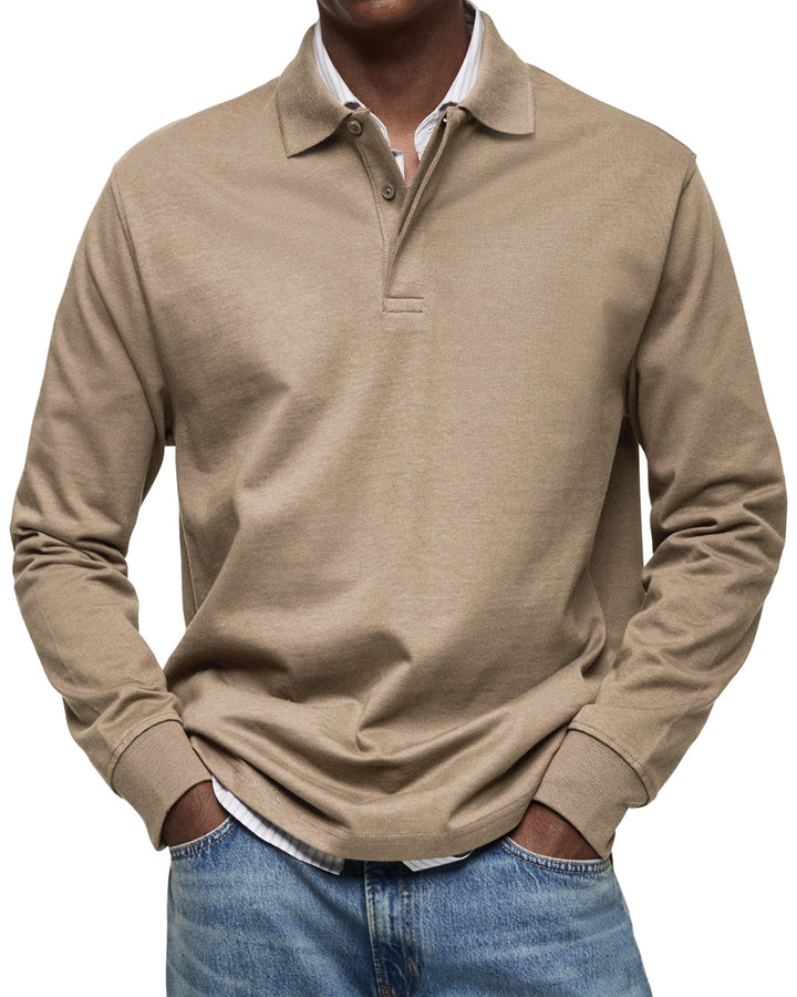 Elias™ | Essential Langarm-Poloshirt