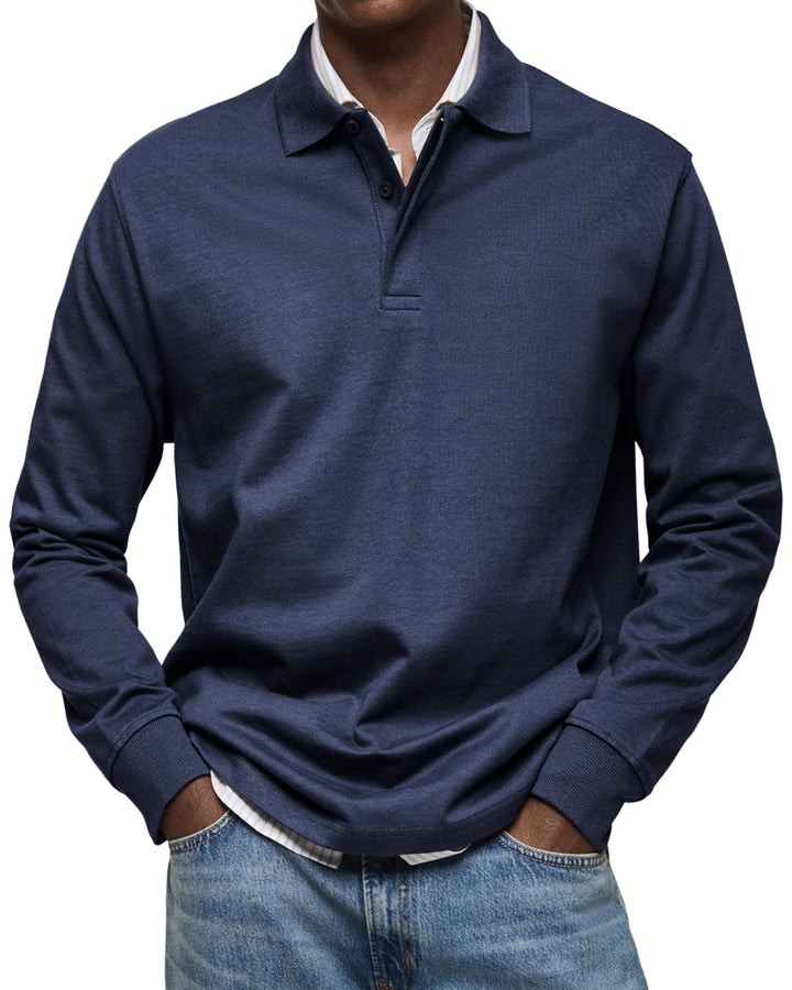 Elias™ | Essential Langarm-Poloshirt