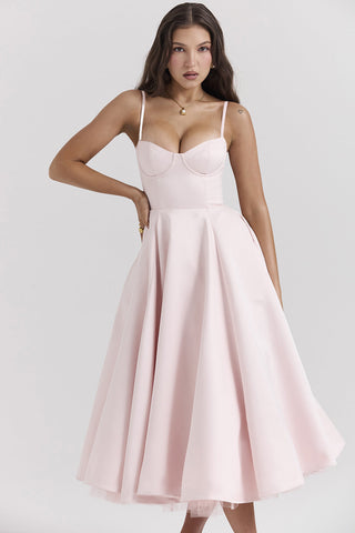 YLIANA | Romantisches Sommer Midi Kleid