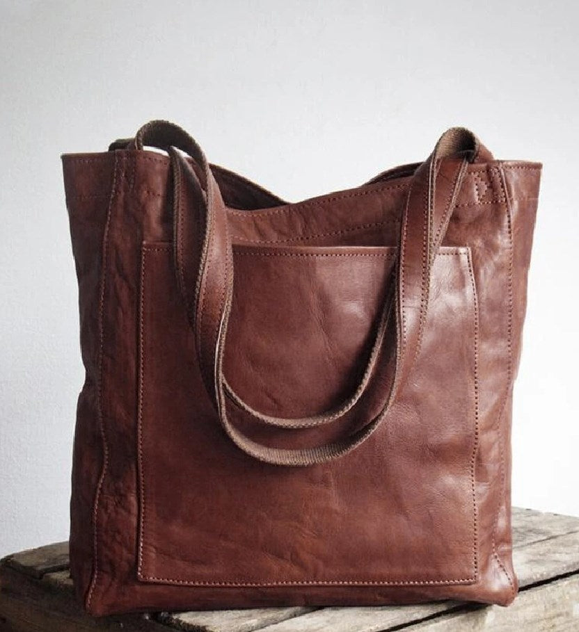 THESSALY | Klassische Leder-Tote