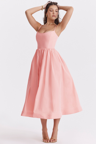 ESTELLE | Elegantes Korsett Sommer Midi Kleid