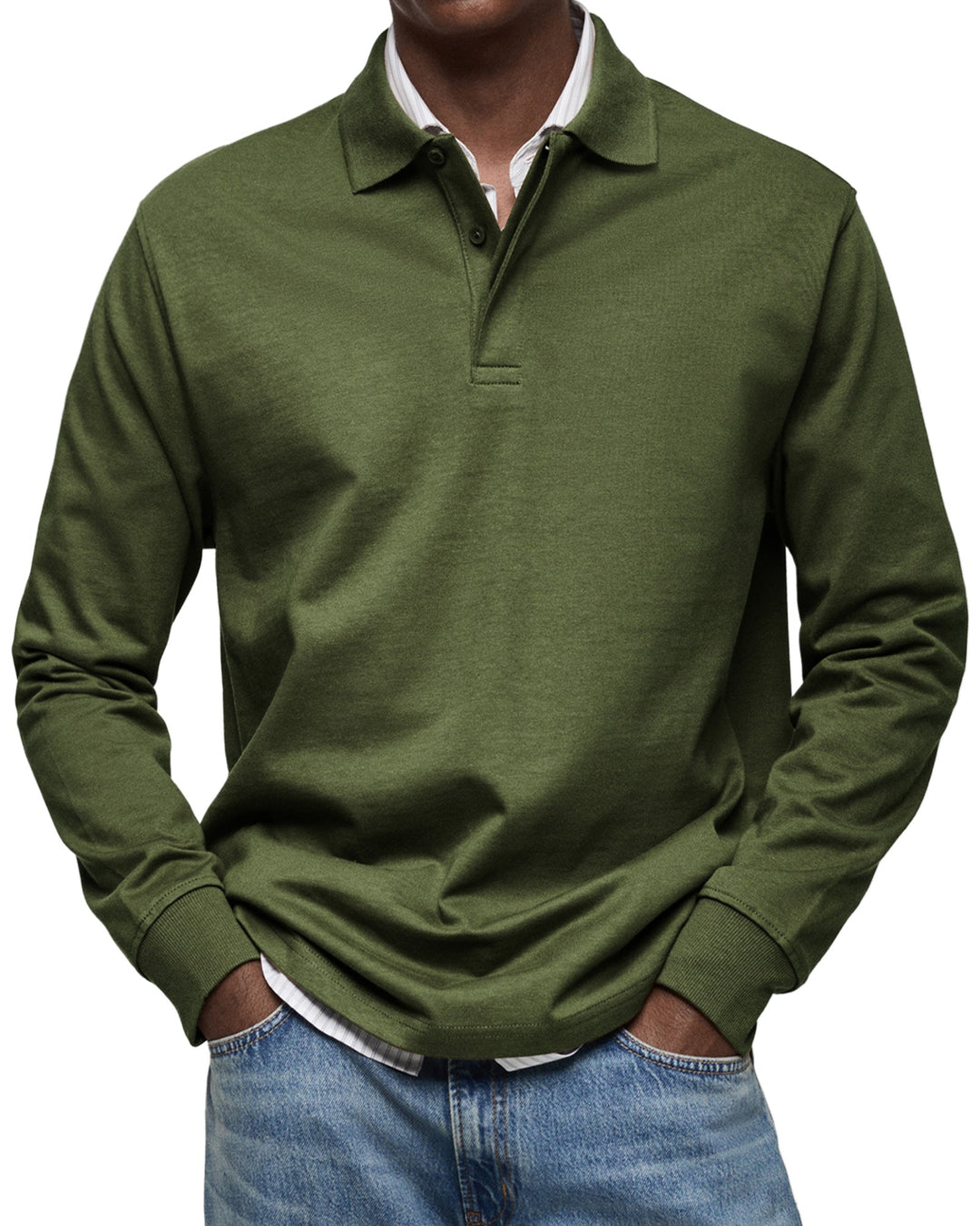Elias™ | Essential Langarm-Poloshirt