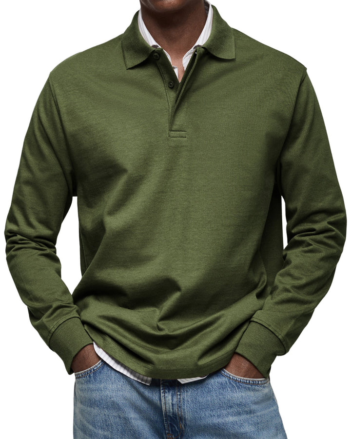 Elias™ | Essential Langarm-Poloshirt