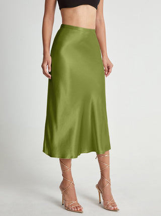 Aerin | Satin Midi Rock für Damen