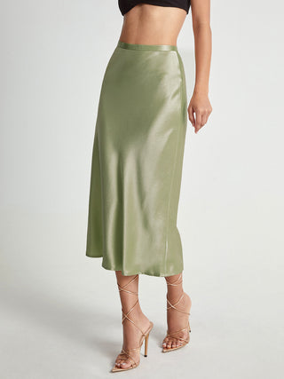 Aerin | Satin Midi Rock für Damen