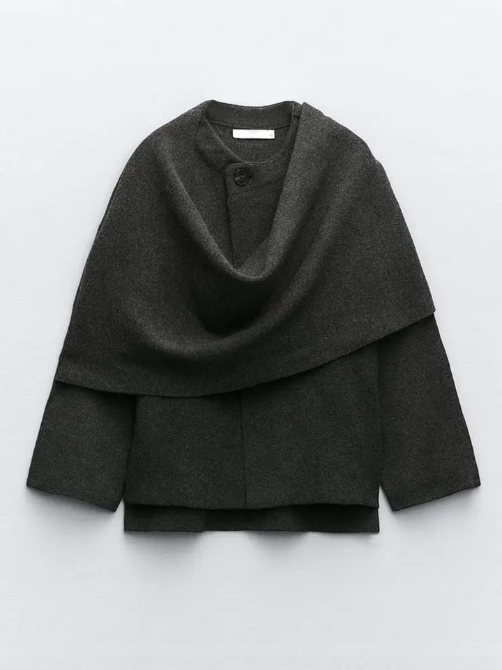 GRETA | Eleganter Mantel mit Halstuch