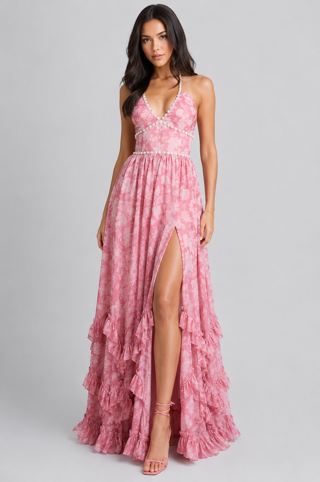 VALESKA | Chic Maxikleid im Vintage-Blumenstil