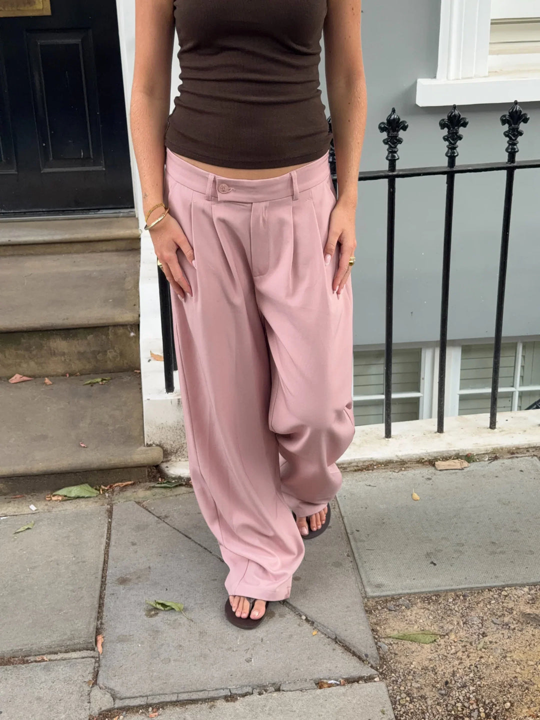 RILEY | Hochtaillierte Hosen mit weitem Bein