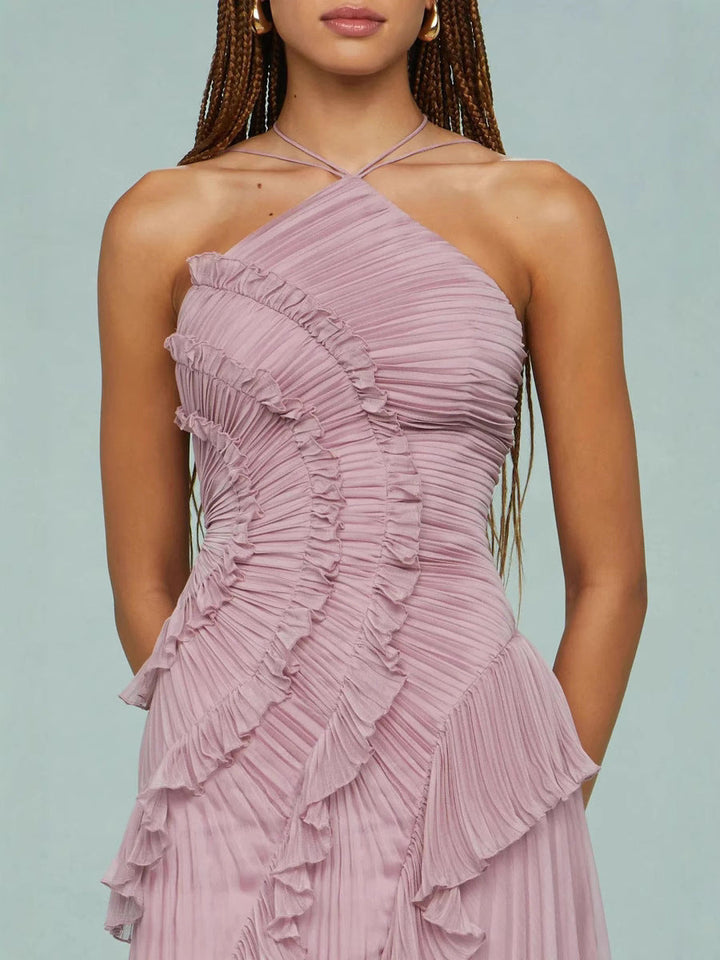 LIYANA | Spiral-Rüschenkleid