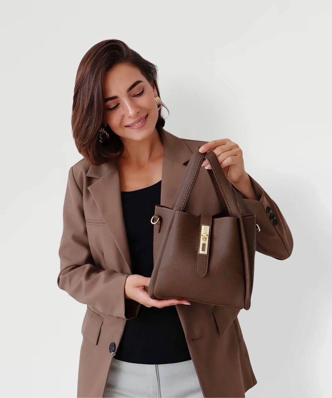 NIKA | Stilvolle Schultertasche mit Klarem Schnitt und Breiten Trägern