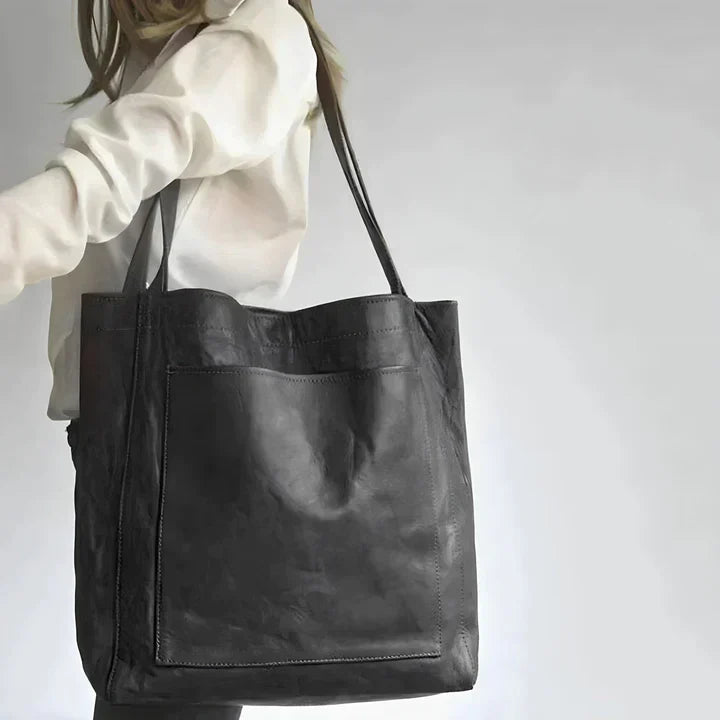 THESSALY | Klassische Leder-Tote