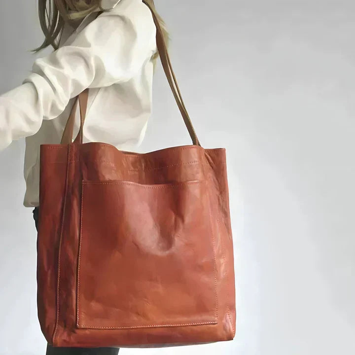 THESSALY | Klassische Leder-Tote