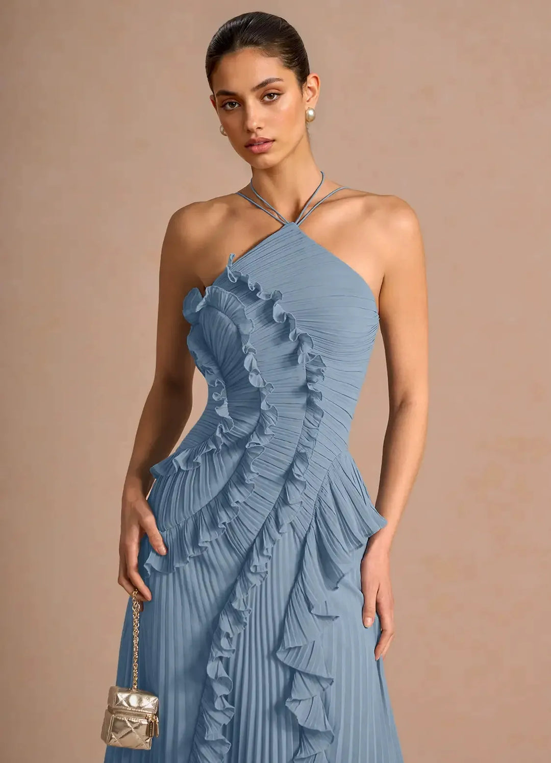 LIYANA | Spiral-Rüschenkleid