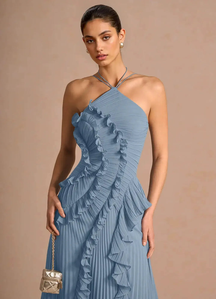 LIYANA | Spiral-Rüschenkleid