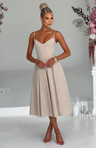 MAILEEN | Elegantes Midi Kleid im Corset Stil