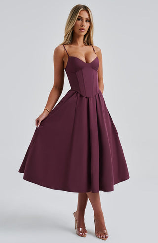 MAILEEN | Elegantes Midi Kleid im Corset Stil