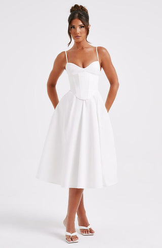 MAILEEN | Elegantes Midi Kleid im Corset Stil